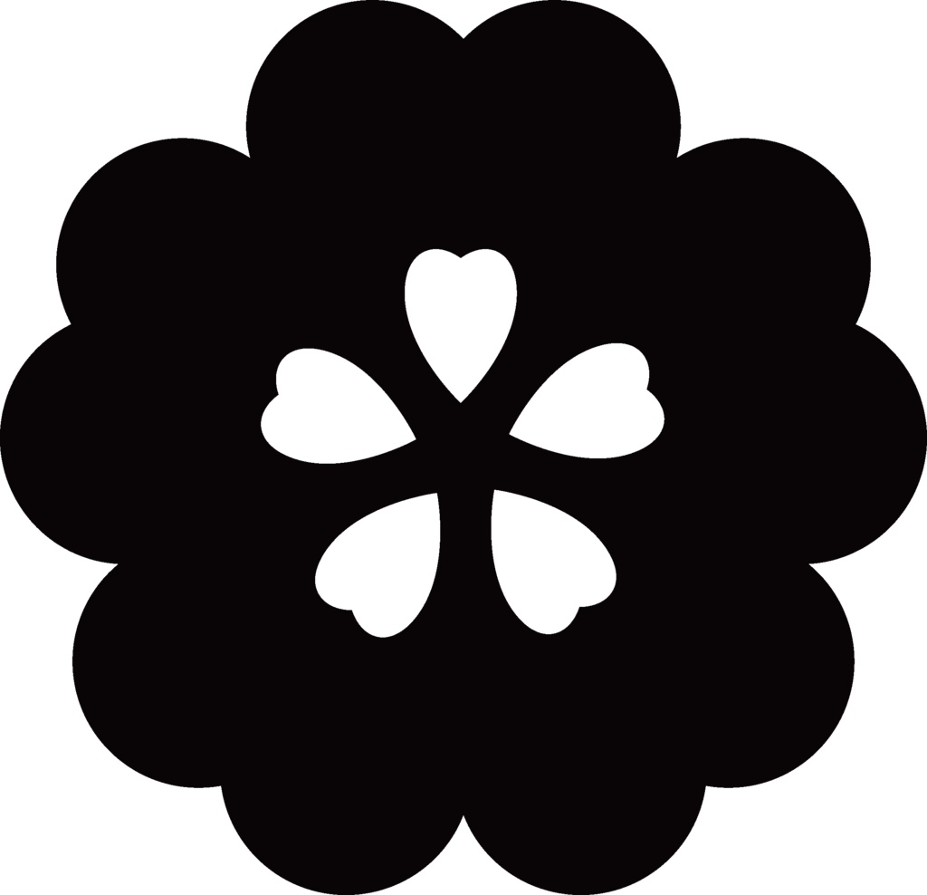 ダウンロード販売素材・家紋素材【廉価版】・桜③【8種】(AI, PNG形式)