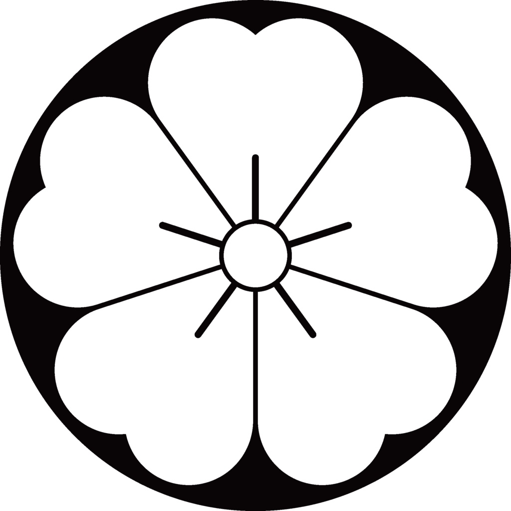 ダウンロード販売素材・家紋素材【廉価版】・桜③【8種】(AI, PNG形式)
