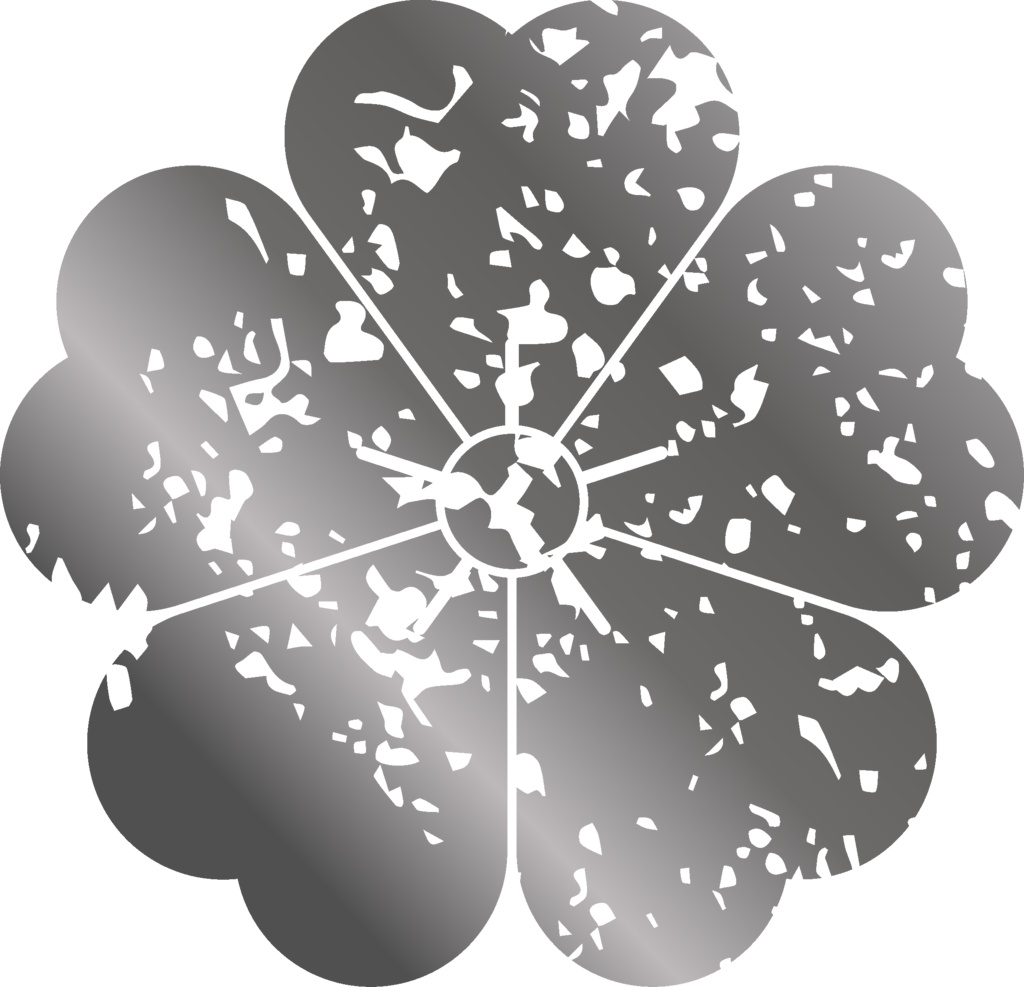 ダウンロード販売素材・メタリック家紋素材【廉価版】・桜③【8種】(AI, PNG形式)