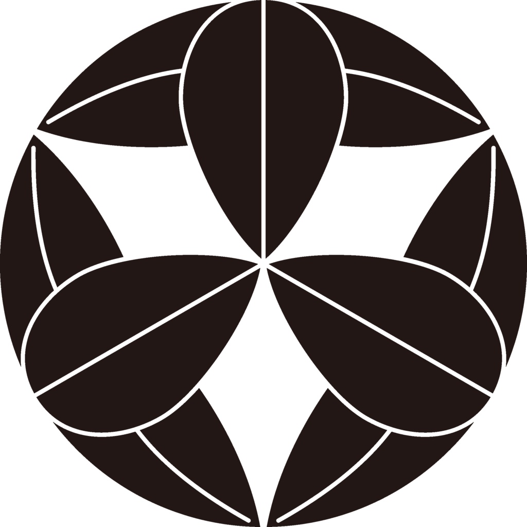 ダウンロード販売素材・家紋素材【廉価版】・笹①【8種】(AI, PNG形式)