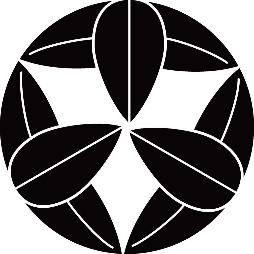 ダウンロード販売素材・家紋素材【廉価版】・笹②【8種】(AI, PNG形式)