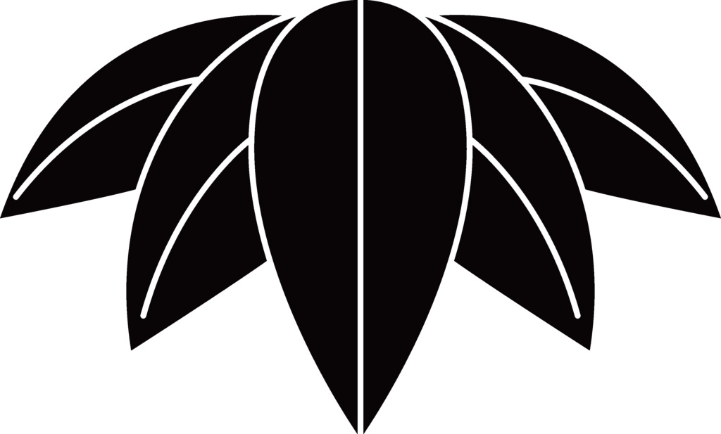 ダウンロード販売素材・家紋素材【廉価版】・笹②【8種】(AI, PNG形式)