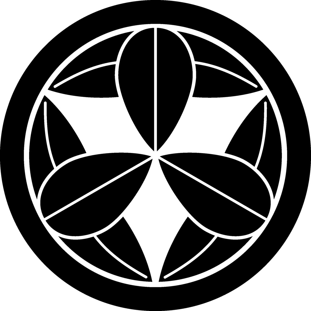 ダウンロード販売素材・家紋素材【廉価版】・笹④【8種】(AI, PNG形式)