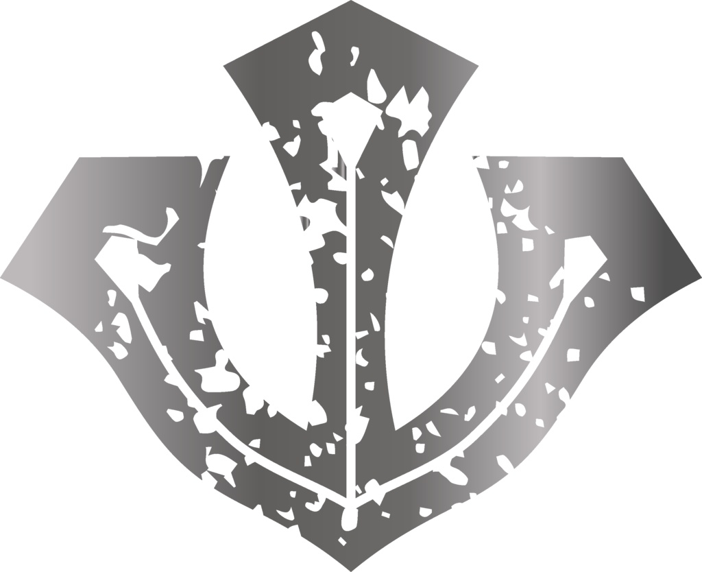 ダウンロード販売素材・メタリック家紋素材【廉価版】・山ノ字【6種】(AI, PNG形式)