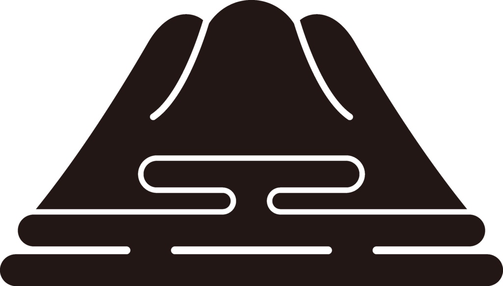 ダウンロード販売素材・家紋素材【廉価版】・山と月【7種】(AI, PNG形式)