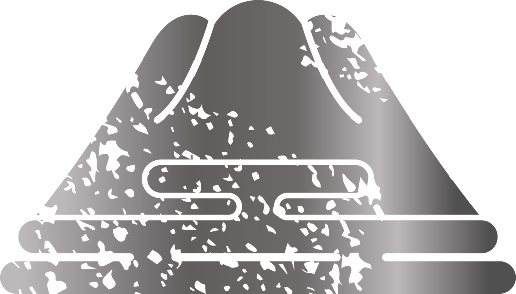 ダウンロード販売素材・メタリック家紋素材【廉価版】・山と月【7種】(AI, PNG形式)