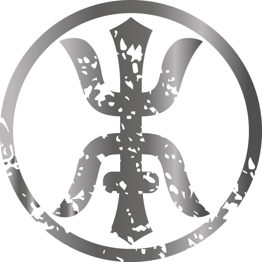 ダウンロード販売素材・メタリック家紋素材【廉価版】・字①【8種】(AI, PNG形式)