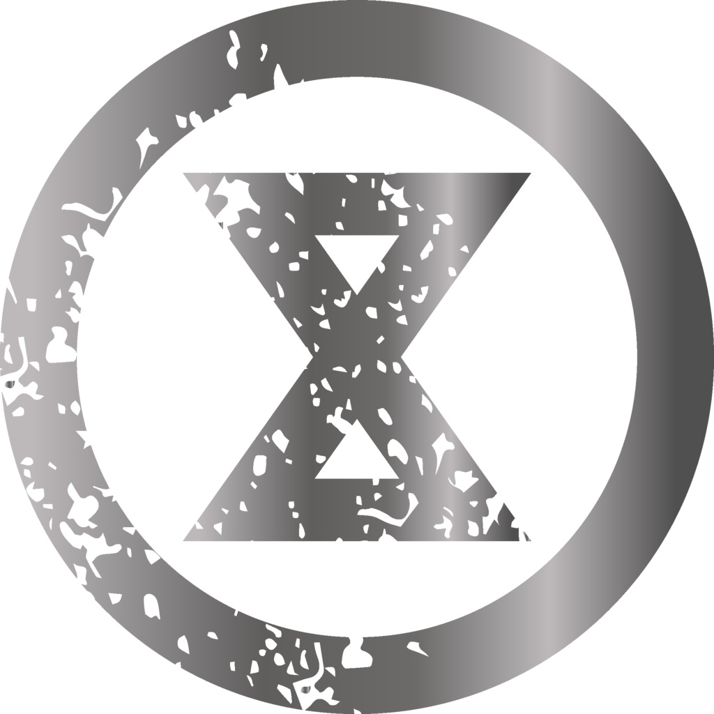 ダウンロード販売素材・メタリック家紋素材【廉価版】・字③【8種】(AI, PNG形式)