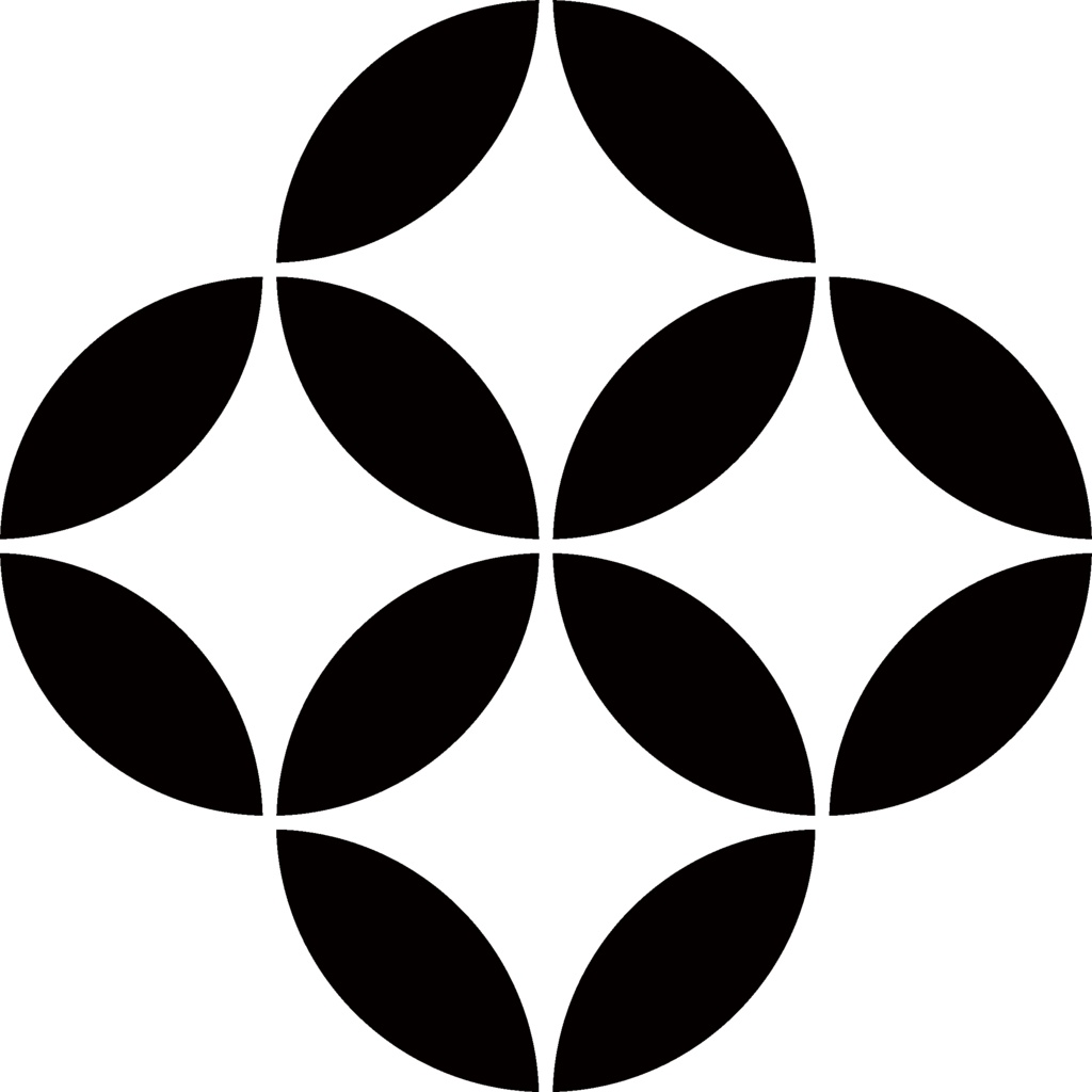 ダウンロード販売素材・家紋素材【廉価版】・七宝【8種】(AI, PNG形式)