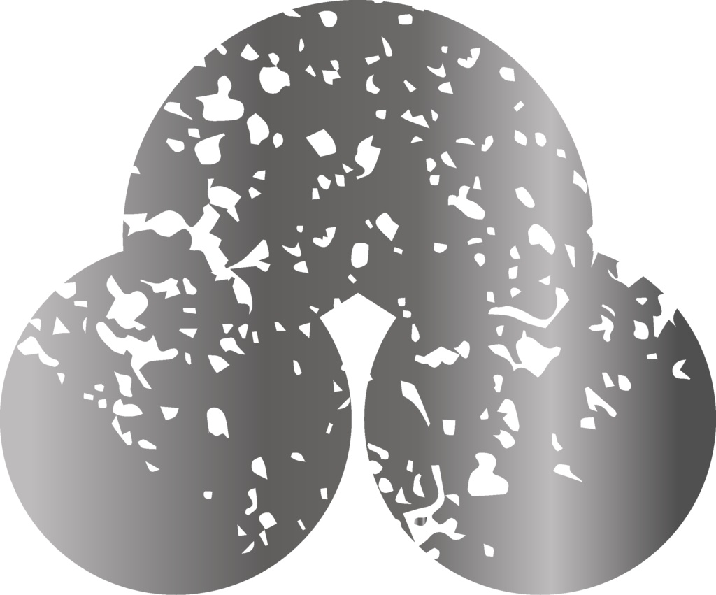 ダウンロード販売素材・メタリック家紋素材【廉価版】・洲浜①【7種】(AI, PNG形式)