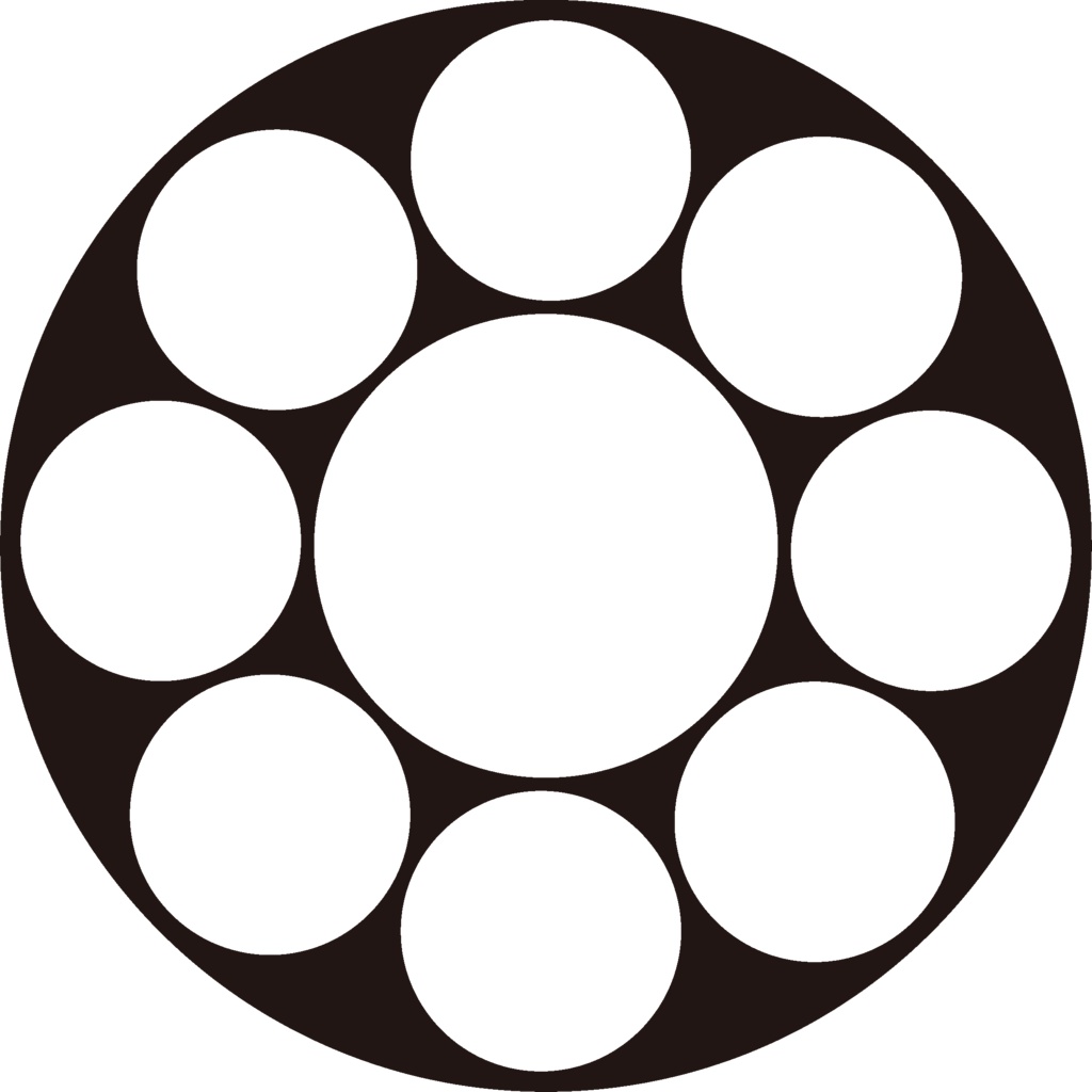 ダウンロード販売素材・家紋素材【廉価版】・星①【8種】(AI, PNG形式)