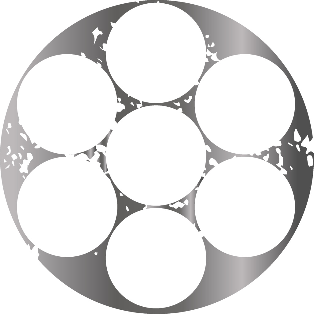 ダウンロード販売素材・メタリック家紋素材【廉価版】・星①【8種】(AI, PNG形式)