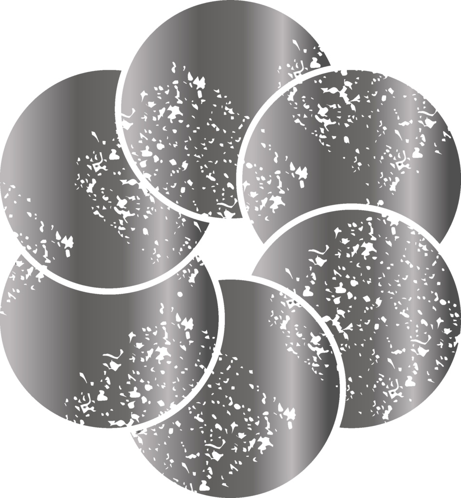 ダウンロード販売素材・メタリック家紋素材【廉価版】・星②【8種】(AI, PNG形式)