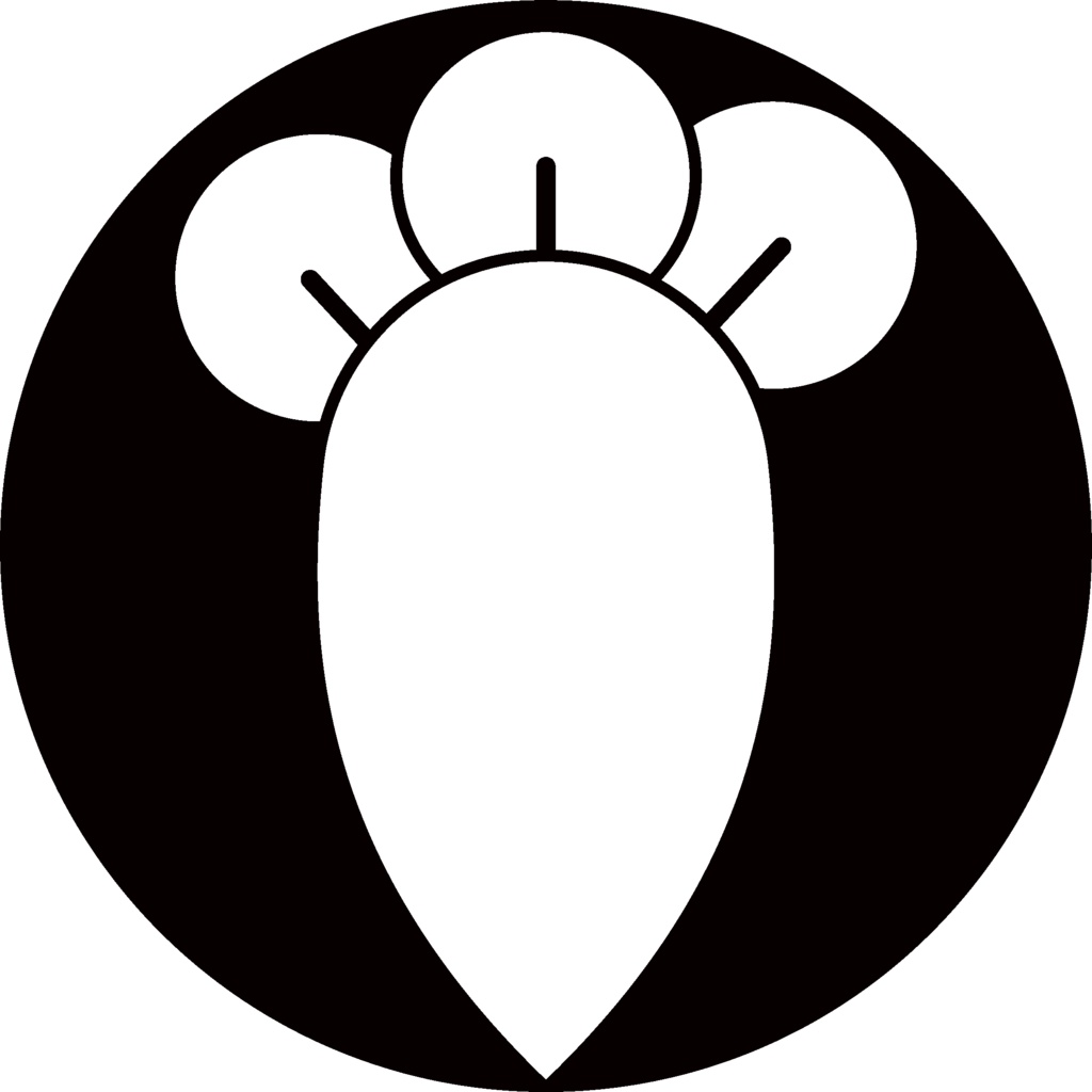 ダウンロード販売素材・家紋素材【廉価版】・朝顔と丁字【6種】(AI, PNG形式)