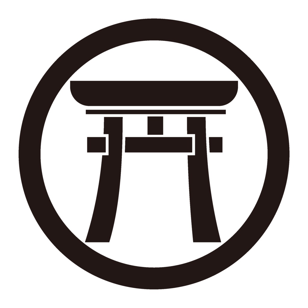 ダウンロード販売素材・家紋素材【廉価版】・鳥居と団扇【６種】(AI, PNG形式)