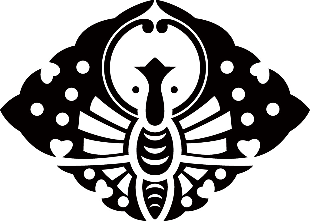 ダウンロード販売素材・家紋素材【廉価版】・蝶③【6種】(AI, PNG形式)