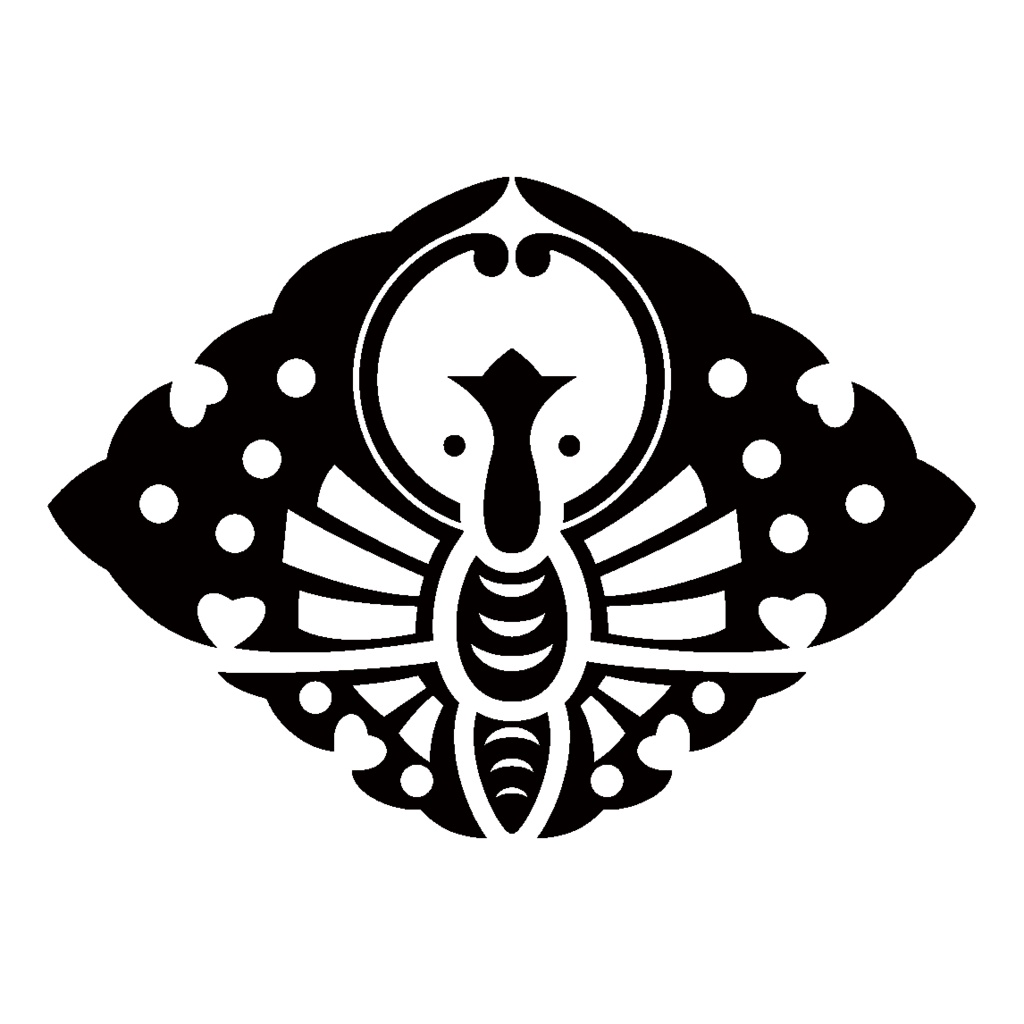 ダウンロード販売素材・家紋素材【廉価版】・蝶③【６種】(AI, PNG形式)
