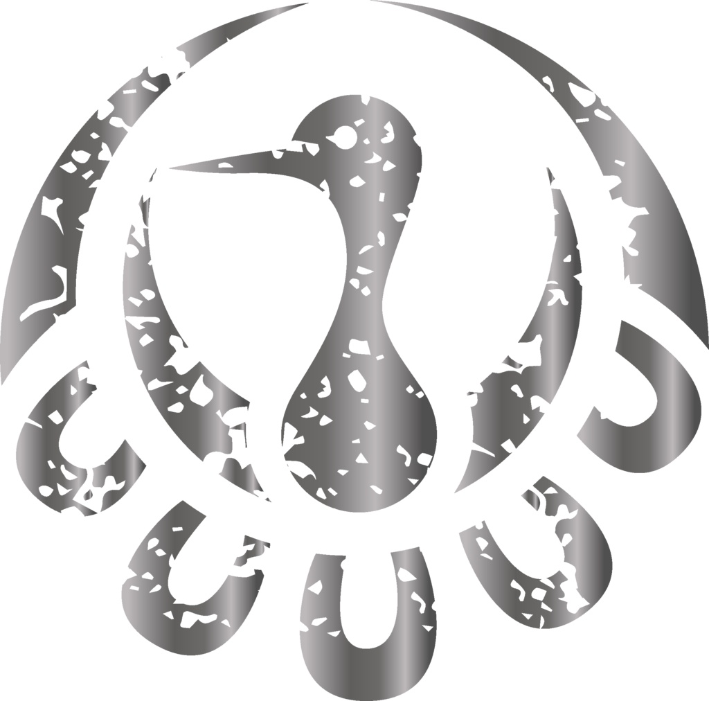 ダウンロード販売素材・メタリック家紋素材【廉価版】・鶴①【6種】(AI, PNG形式)
