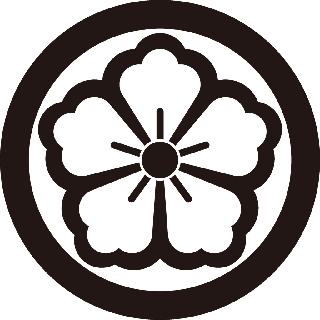 ダウンロード販売素材(AI, PNG形式)・家紋素材【廉価版】・唐花②【6種】