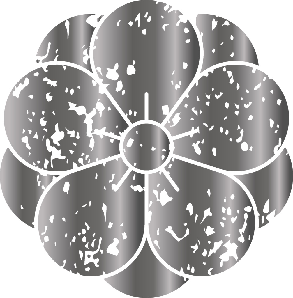 ダウンロード販売素材(AI, PNG形式)・メタリック家紋素材【廉価版】・梅②【6種】