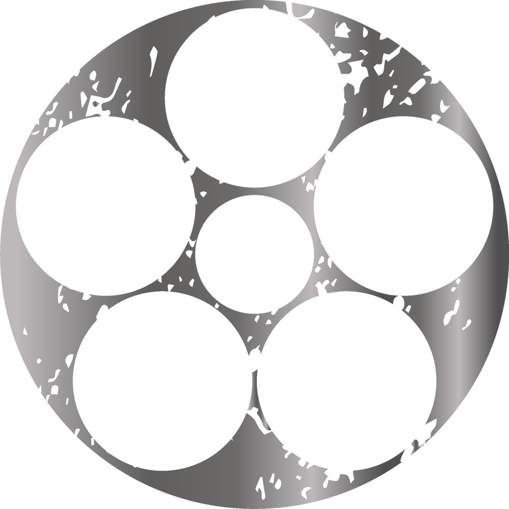 ダウンロード販売素材・メタリック家紋素材【廉価版】・梅④【6種】(AI, PNG形式)