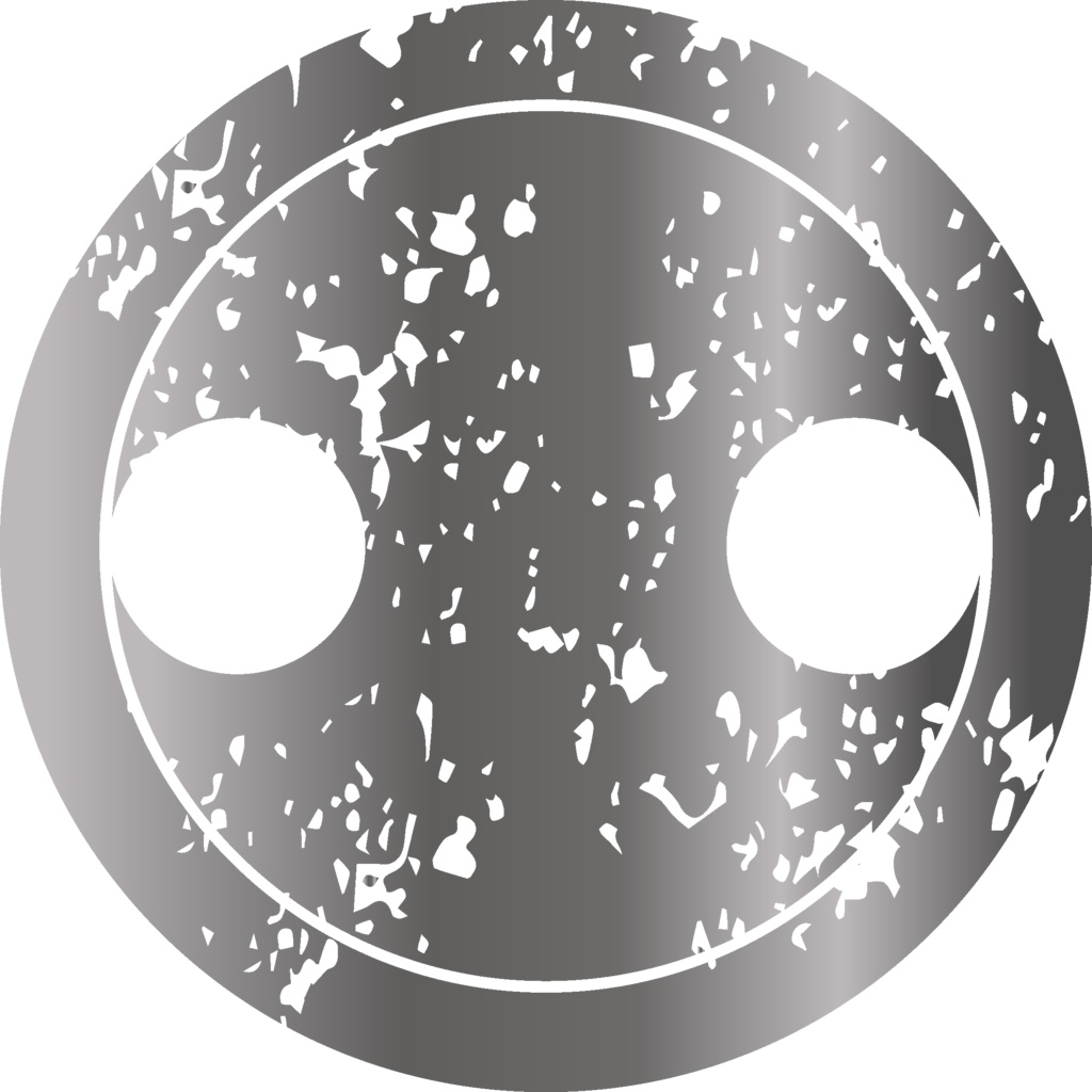 ダウンロード販売素材(AI, PNG形式)・メタリック家紋素材【廉価版】・分銅①【6種】