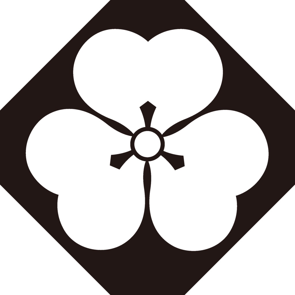 ダウンロード販売素材・家紋素材【廉価版】・片喰(かたばみ)③【6種】(AI, PNG形式)