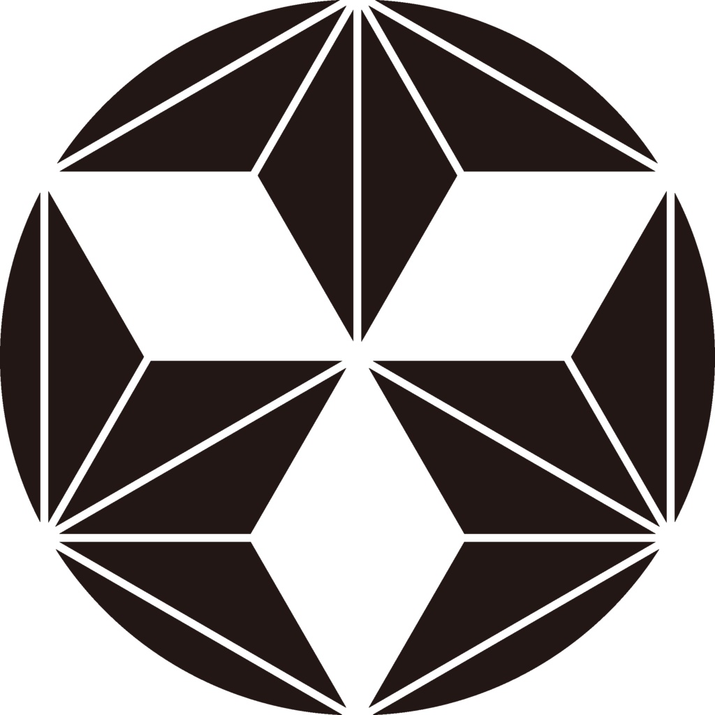 ダウンロード販売素材・家紋素材【廉価版】・麻【6種】(AI, PNG形式)