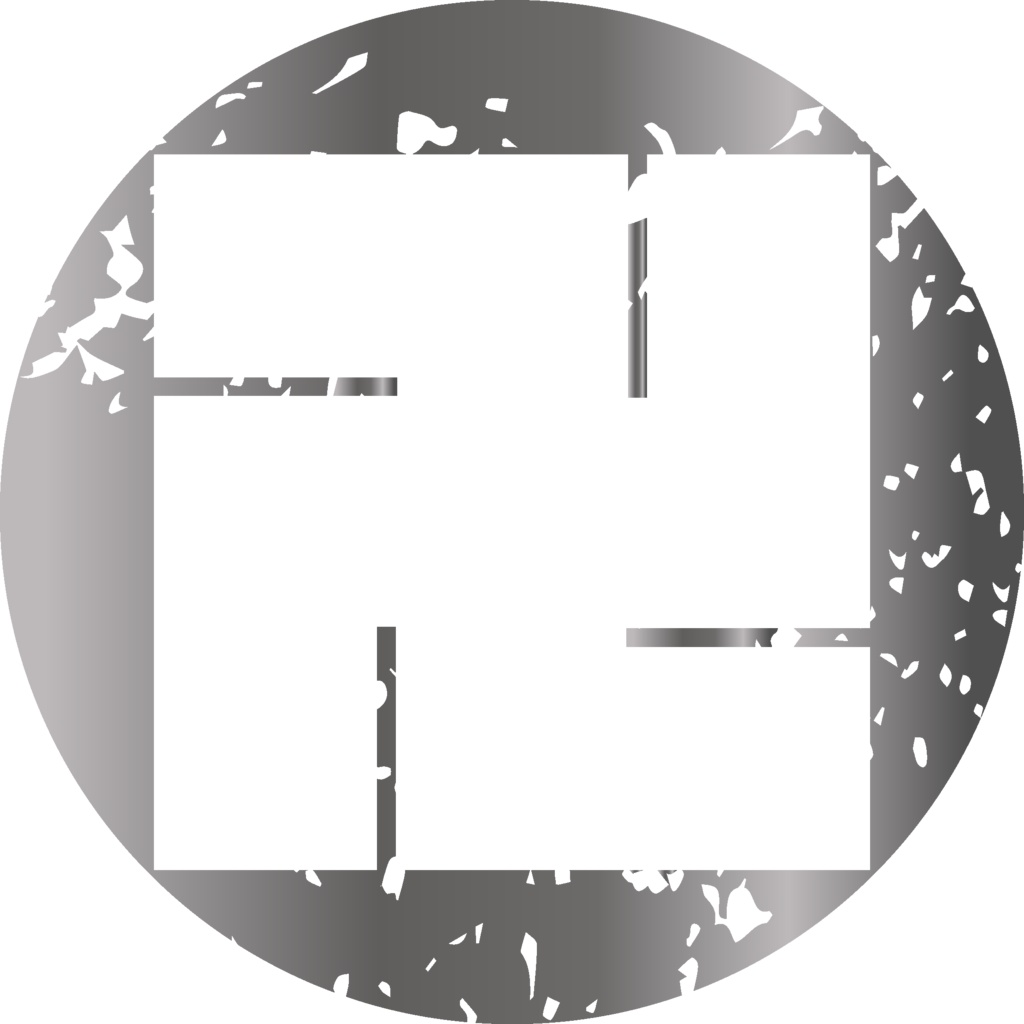 ダウンロード販売素材・メタリック家紋素材【廉価版】・万字【6種】(AI, PNG形式)