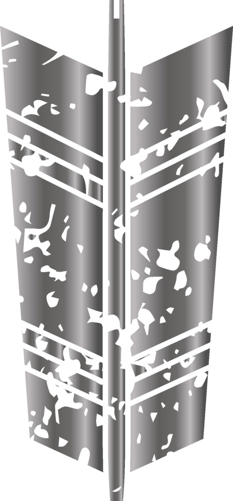 ダウンロード販売素材・メタリック家紋素材【廉価版】・矢②【6種】(AI, PNG形式)