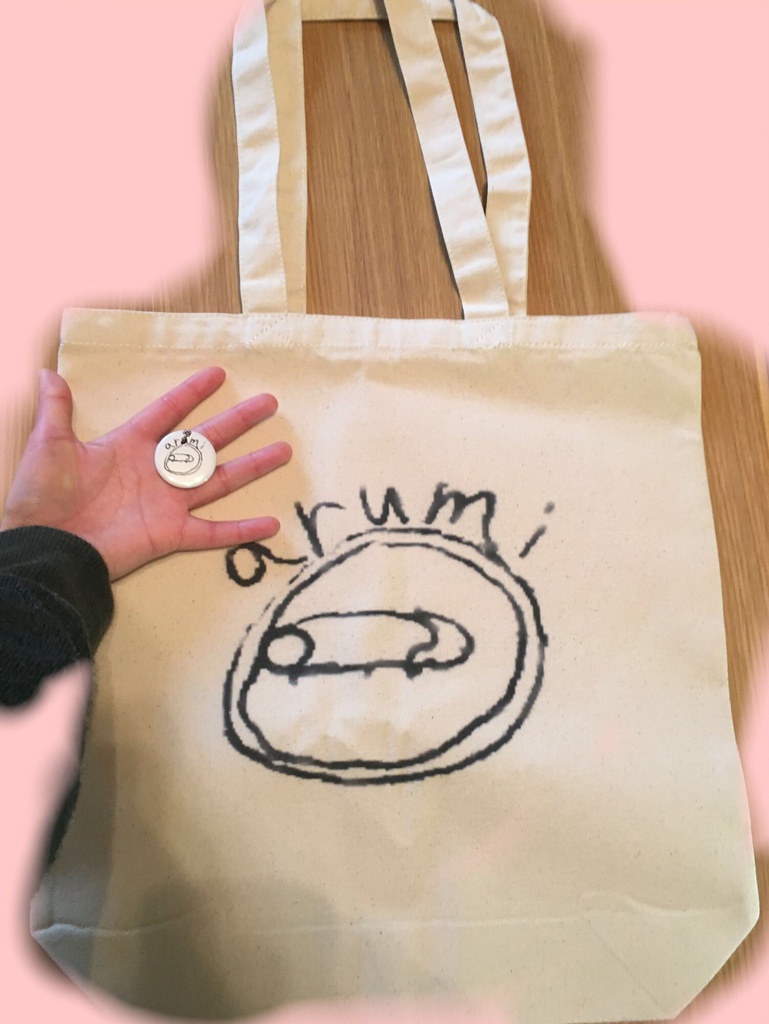 【数量限定】arumiトート&arumi缶バッジSET