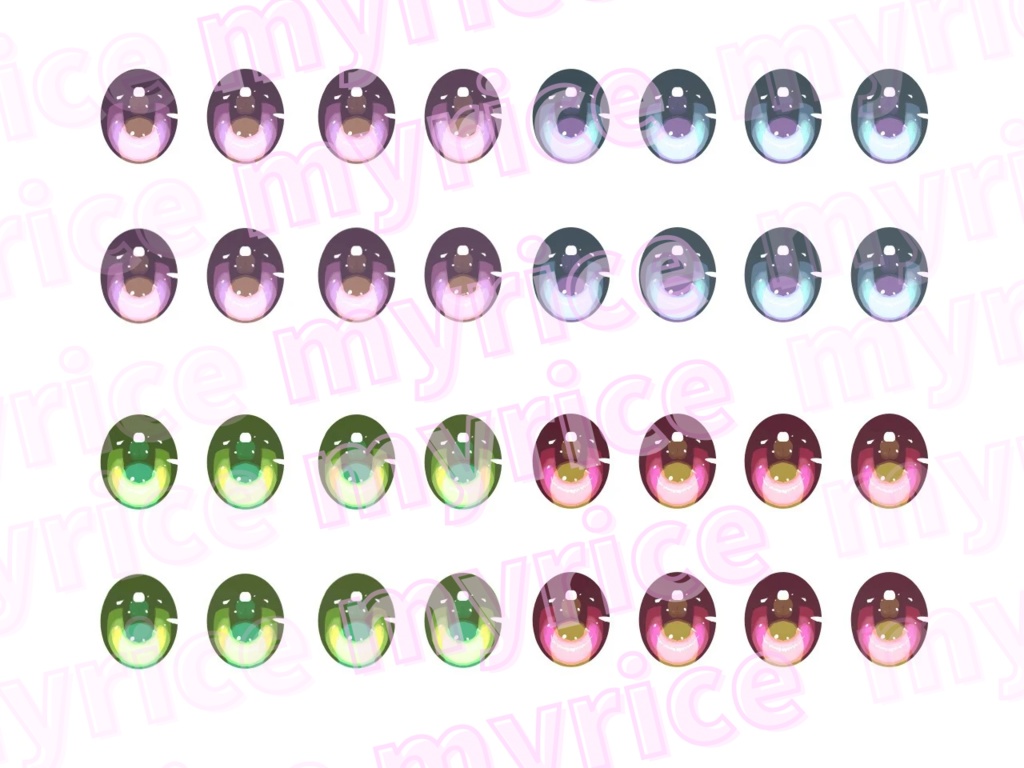 【ドール用】20mm L番サイズ 虹彩データ(無料配布)