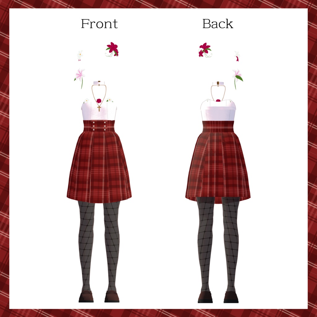 シィちゃん用フラワースカートコーデ【スキニング済み&PB対応】