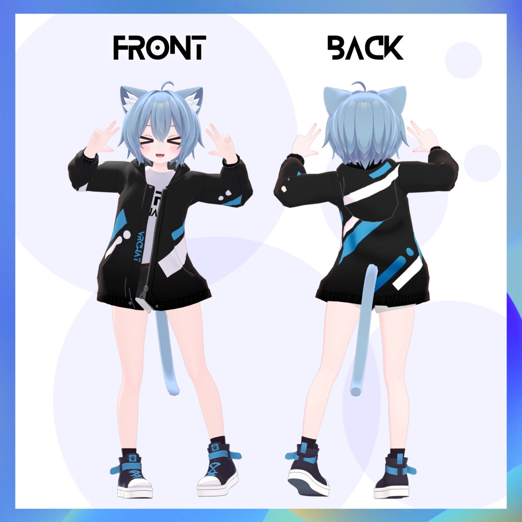 こまどアバター用オーバーサイズパーカー衣装【スキニング済み&PB対応】