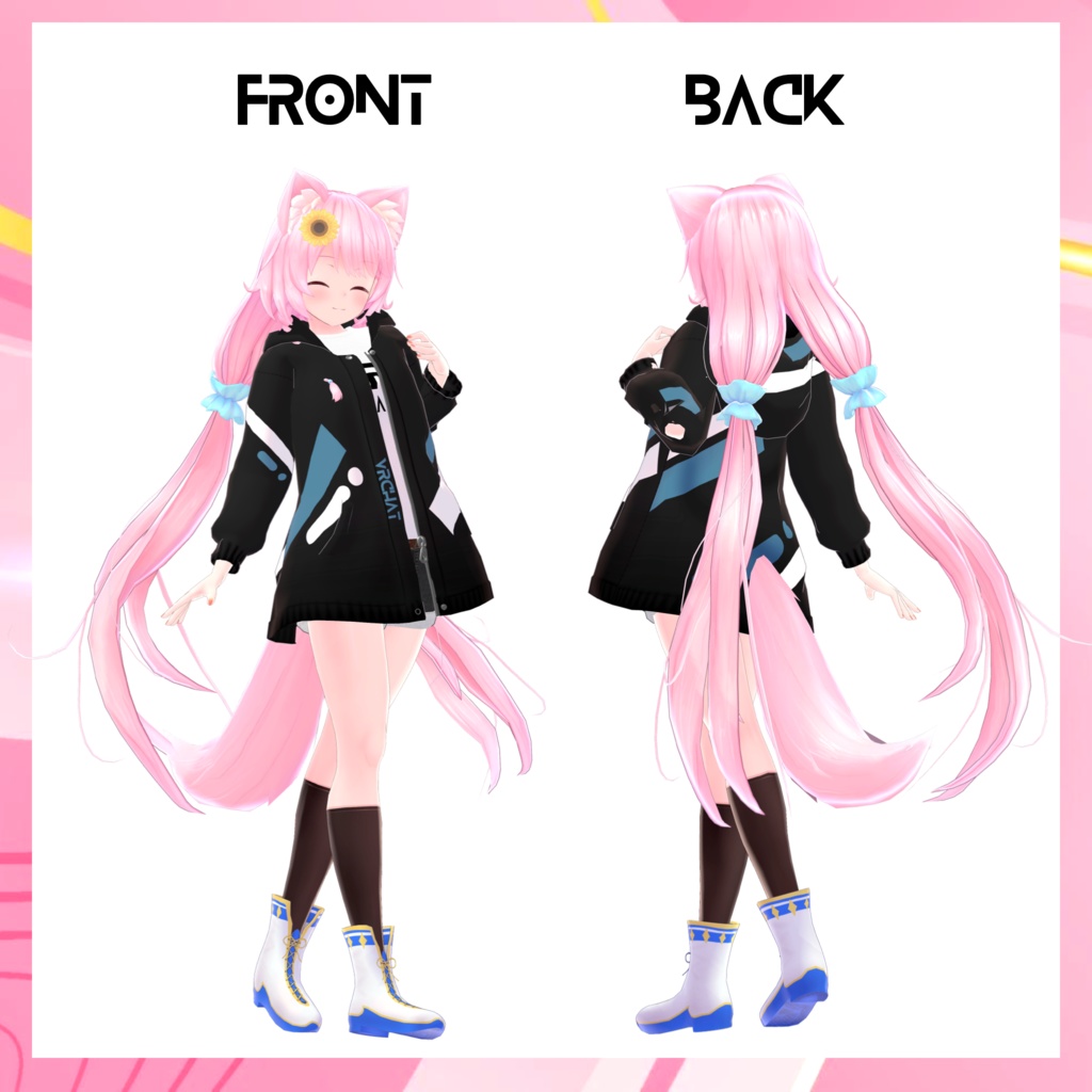 ユウちゃん用オーバーサイズパーカー衣装【スキニング済み&PB対応】