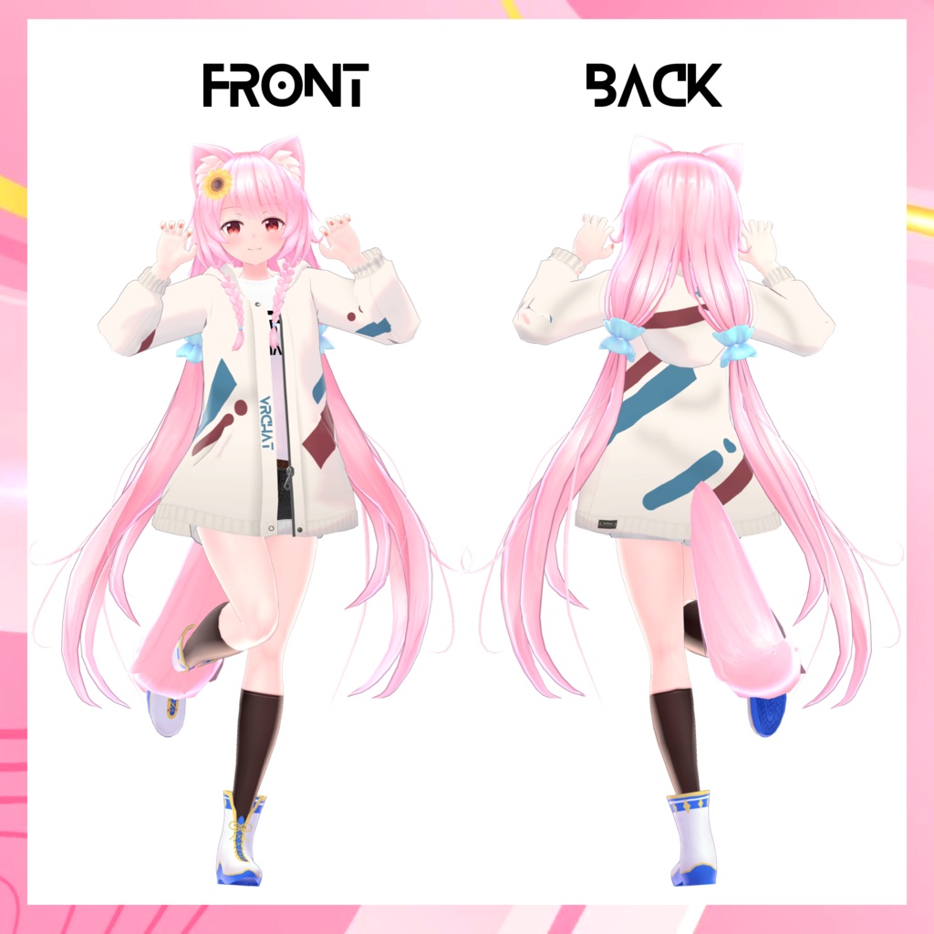 ユウちゃん用オーバーサイズパーカー衣装【スキニング済み&PB対応】