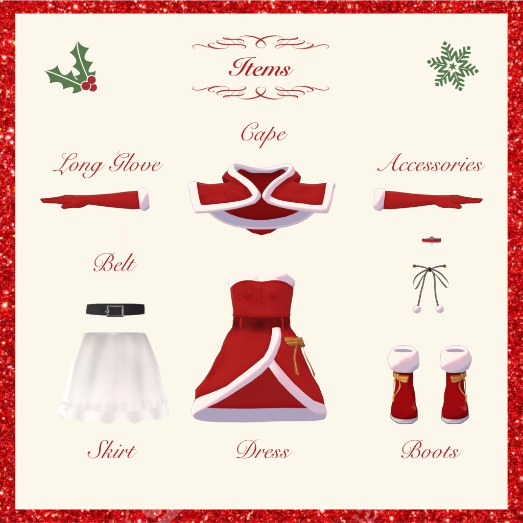 こまどアバター用クリスマスサンタコス衣装