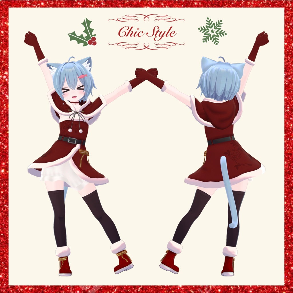 こまどアバター用クリスマスサンタコス衣装