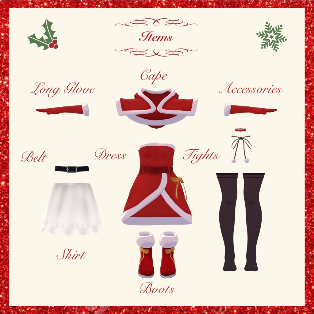 桔梗ちゃん用クリスマスサンタコス衣装