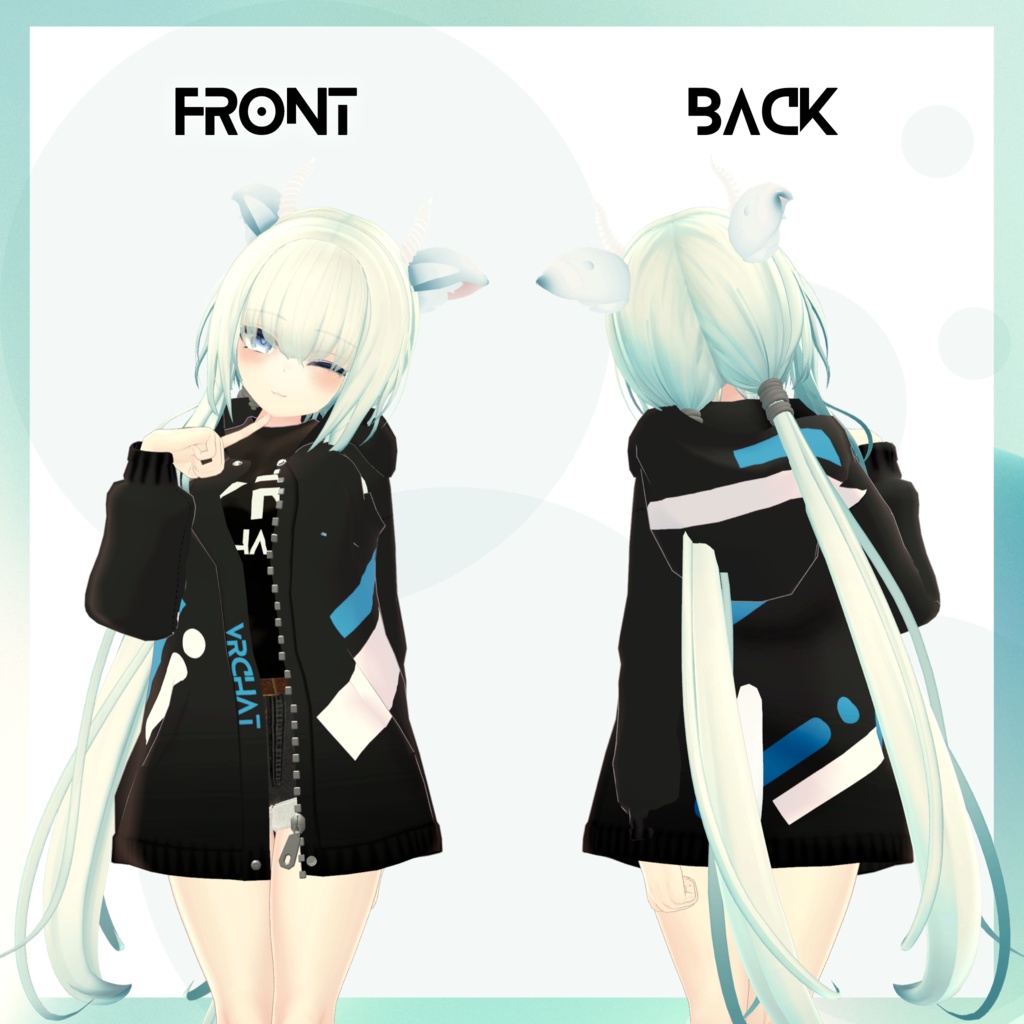 梅雨ちゃん用オーバーサイズパーカー衣装【スキニング済み&PB対応】