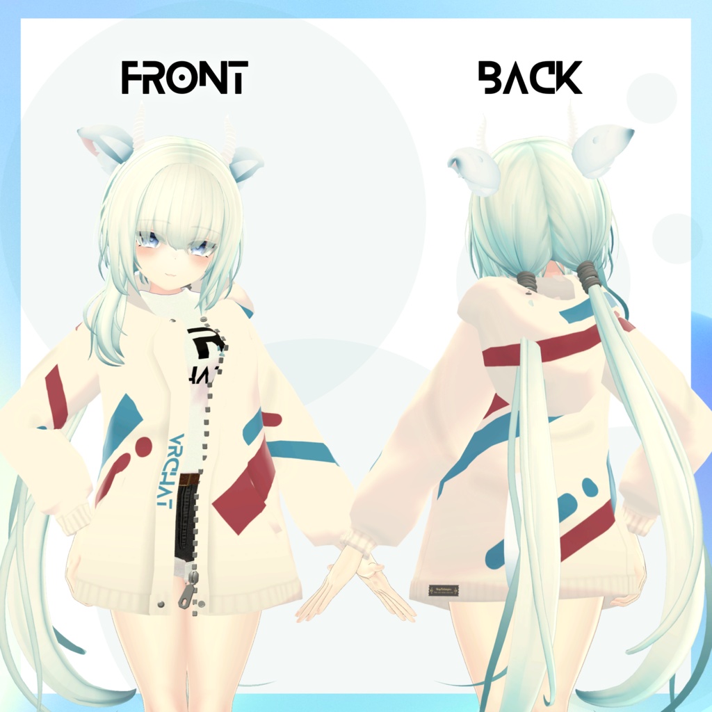 梅雨ちゃん用オーバーサイズパーカー衣装【スキニング済み&PB対応】