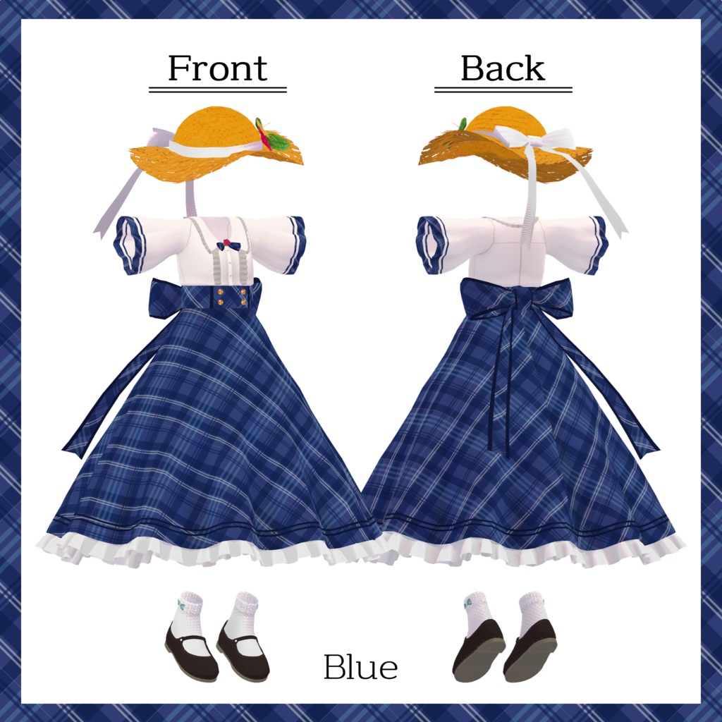 こまどアバター用サマーフリルドレス【スキニング済み&PB対応】