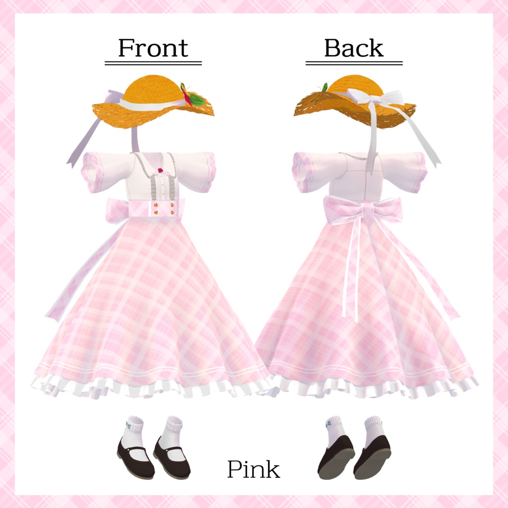 こまどアバター用サマーフリルドレス【スキニング済み&PB対応】