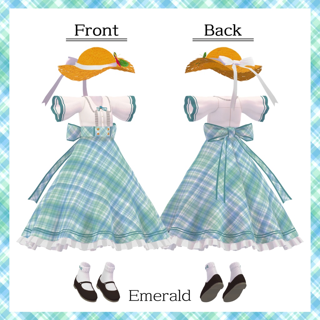 こまどアバター用サマーフリルドレス【スキニング済み&PB対応】