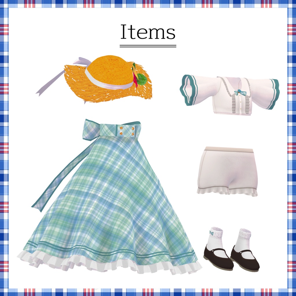 リアアリス用サマーフリルドレス【スキニング済み&PB対応】