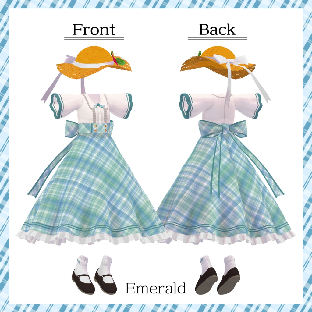 桔梗ちゃん用サマーフリルドレス【スキニング済み&PB対応】