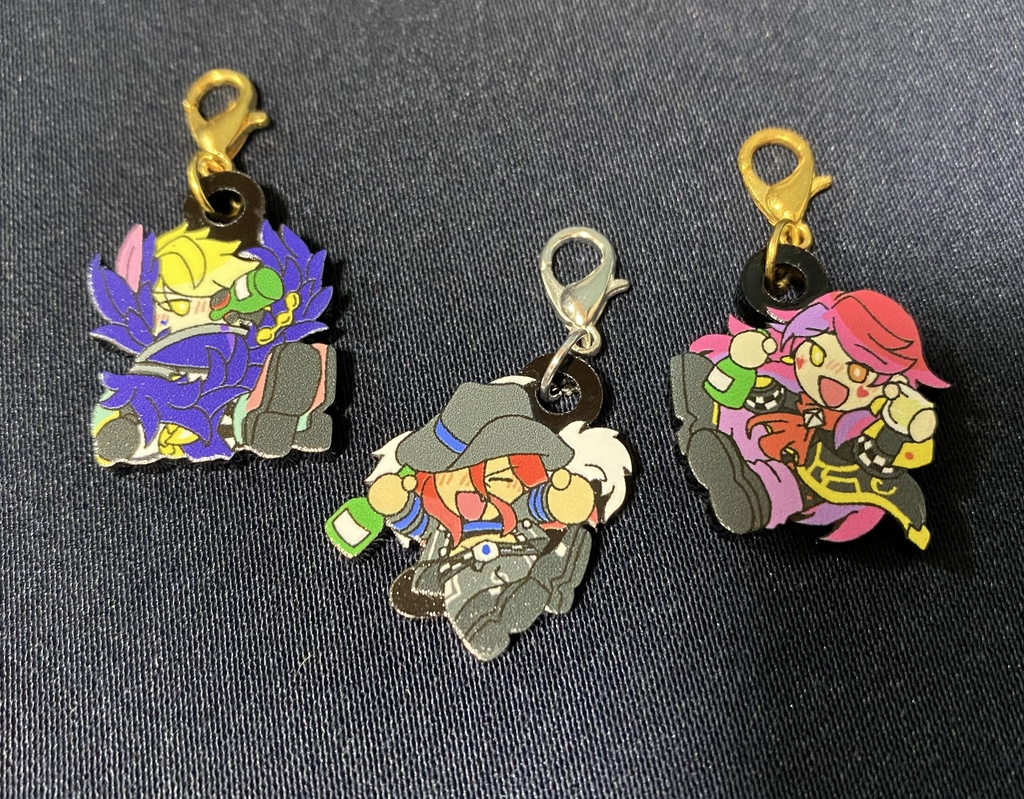 三馬鹿ミニアクリルチャーム
