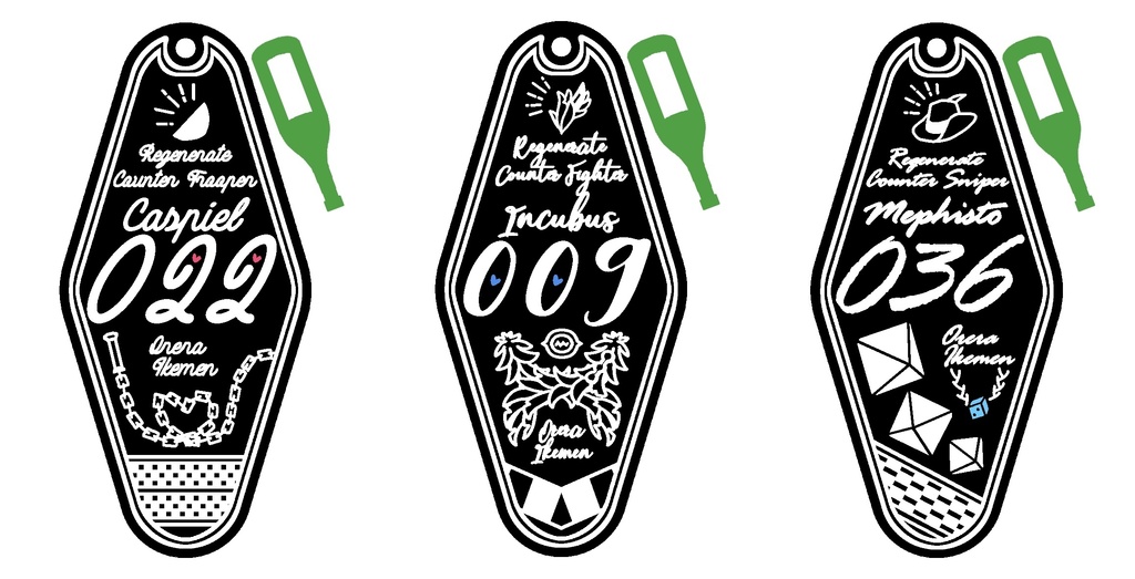 匿名発送 三馬鹿イメージモーテルキー