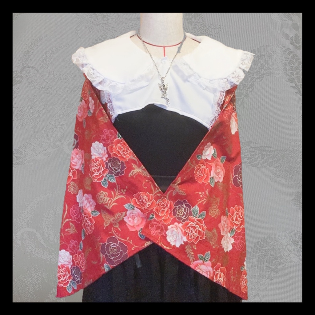 和柄 キモノ袖 ボレロ ハンドメイド