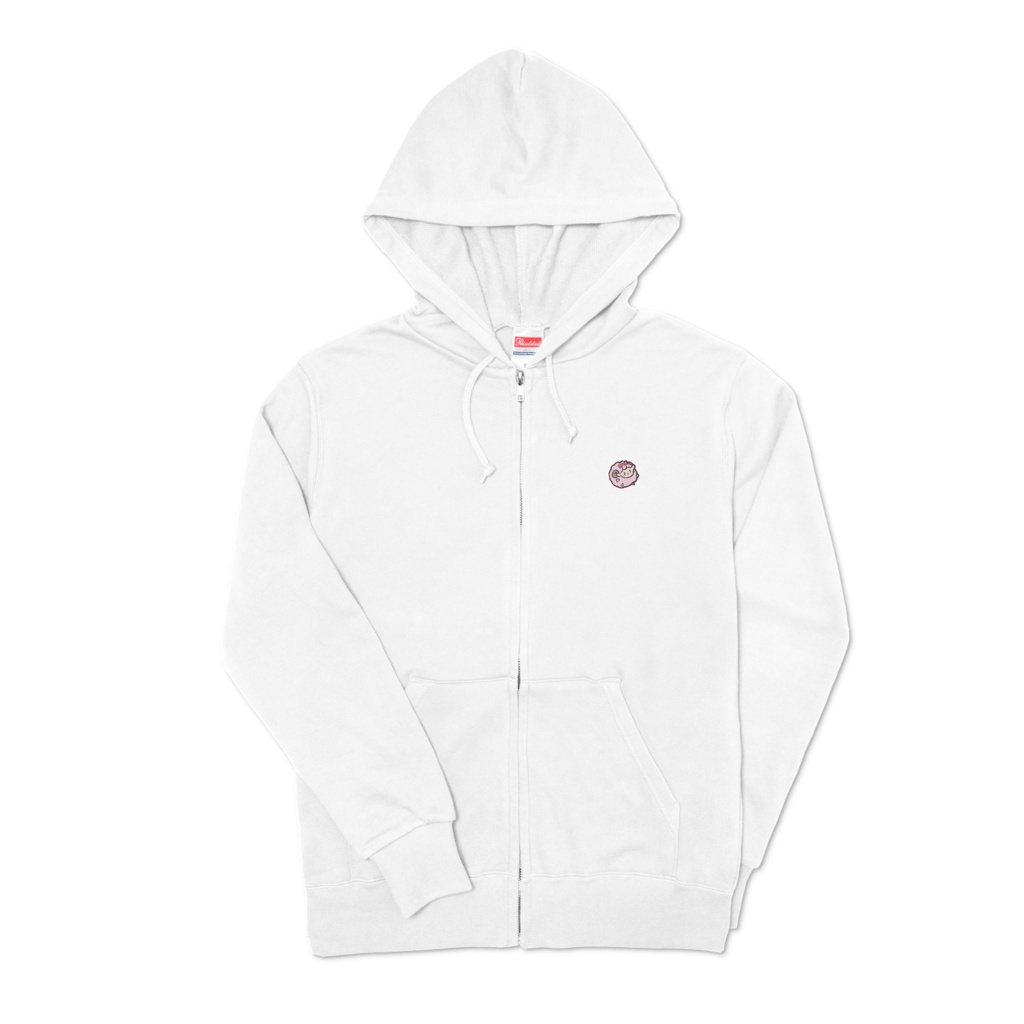 むぅさんジップパーカー白(羊支援シリーズ)